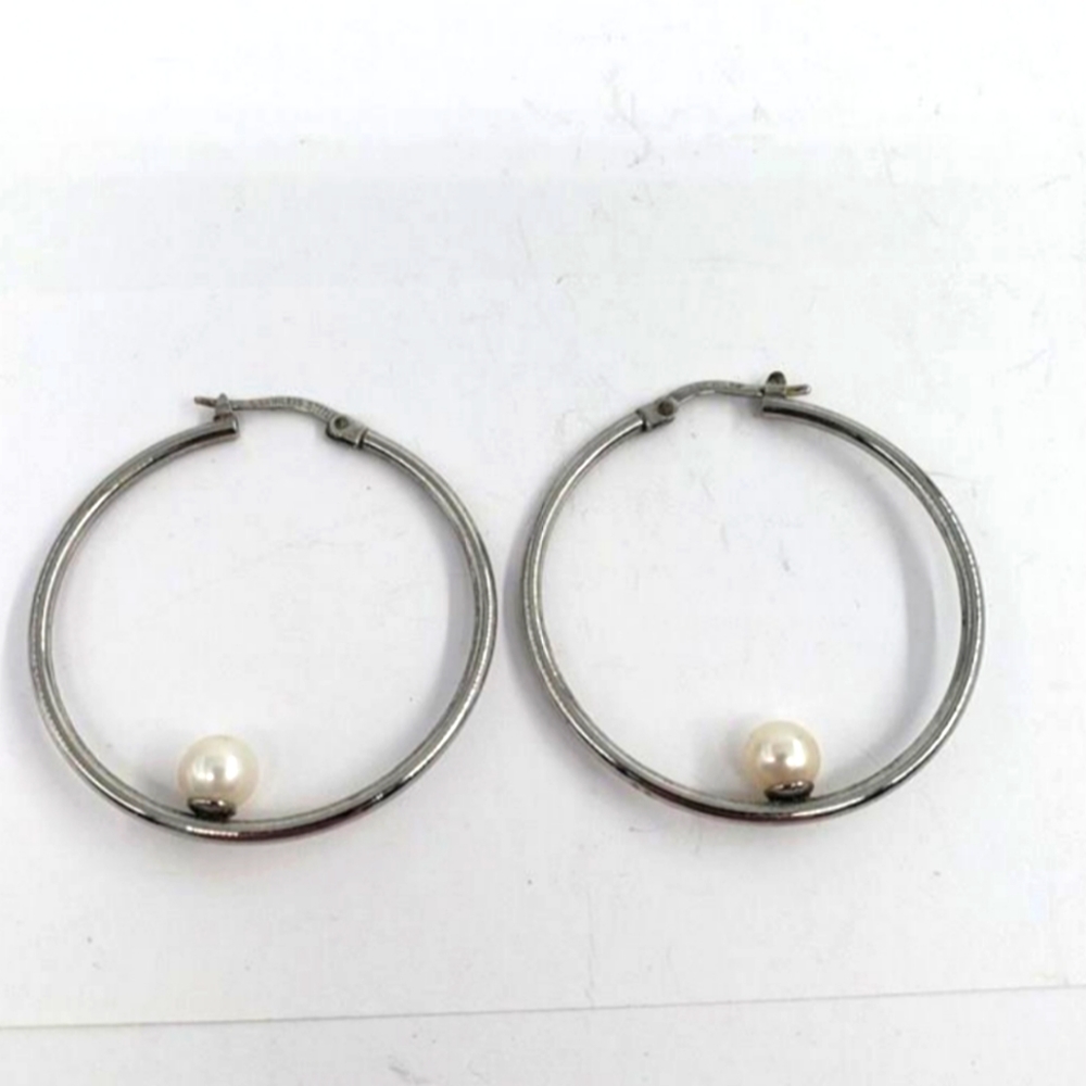 STERLING SILVER MILOR HOOP EARRINGS